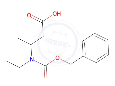 Chemical structure of 3-(((Benzyloxy)carbonyl)(ethyl)amino)butanoic acid