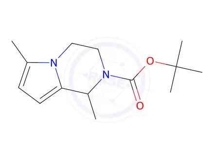Chemical structure of Tert-butyl 1,6-dimethyl-3,4-dihydropyrrolo[1,2-a]pyrazine-2(1H)-carboxylate