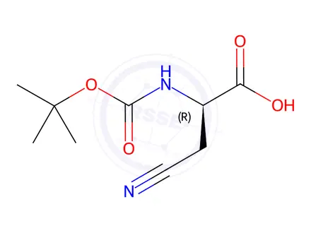 Chemical structure of Boc-β-Cyano-D-Ala-OH