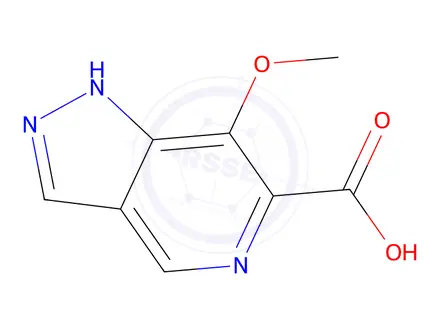 Chemical structure of 7-methoxy-1H-pyrazolo[4,3-c]pyridine-6-carboxylic acid