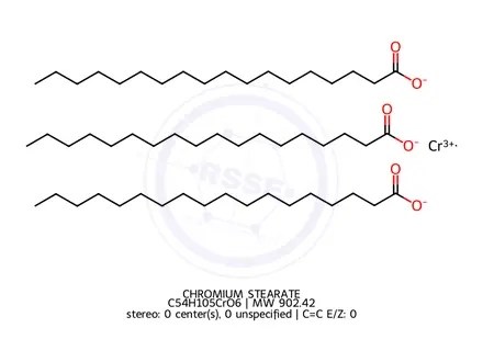 Chemical structure of CHROMIUM STEARATE