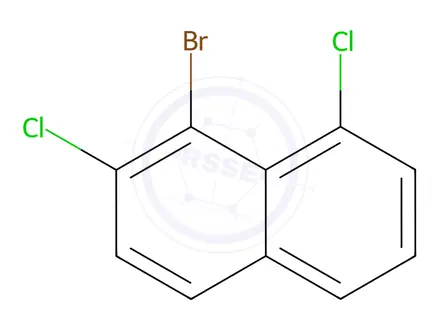 Chemical structure of Naphthalene, 1-bromo-2,8-dichloro-