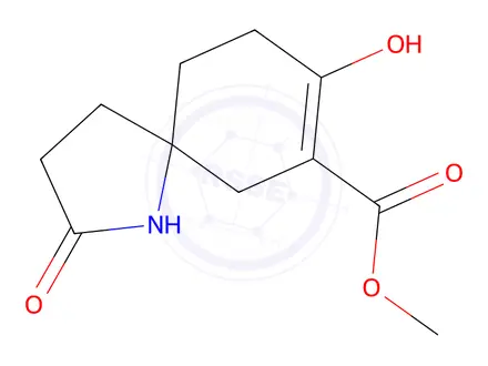 Chemical structure of Methyl 8-hydroxy-2-oxo-1-azaspiro[4.5]Dec-7-ene-7-carboxylate