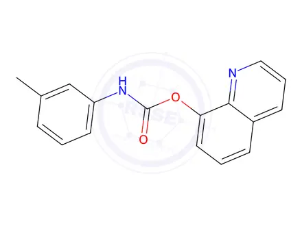 Chemical structure of Quinolin-8-yl m-tolylcarbamate