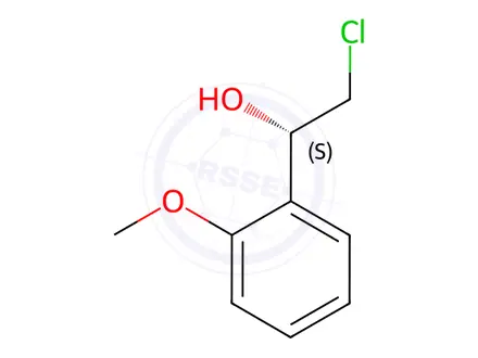 Chemical structure of (1S)-2-chloro-1-(2-methoxyphenyl)ethan-1-ol