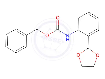 Chemical structure of 2-[2-(Cbz-Amino)Phenyl]-1,3-dioxolane