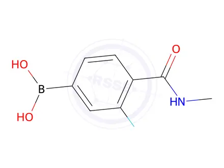 Chemical structure of (3-Fluoro-4-(methylcarbamoyl)phenyl)boronic acid
