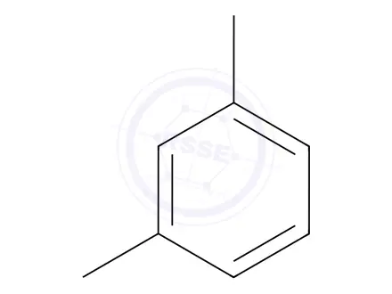 Chemical structure of m-Xylene (1,3-Dimethylbenzene)
