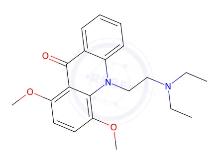 Chemical structure of 10-(2-(Diethylamino)ethyl)-1,4-dimethoxyacridin-9(10H)-one