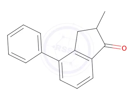 Chemical structure of 2-METHYL-4-PHENYL-1-INDANONE, 97