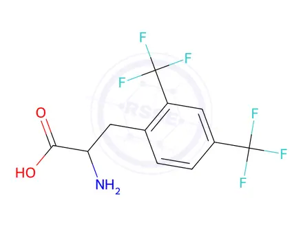 Chemical structure of 2-Amino-3-(2,4-bis(trifluoromethyl)phenyl)propanoic acid