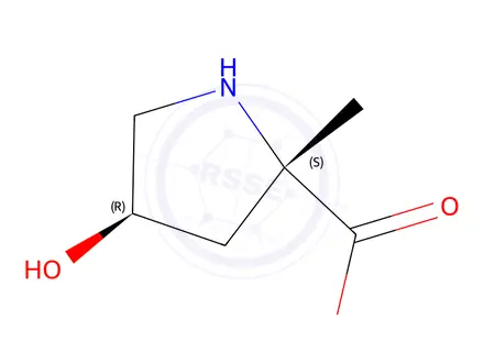 Chemical structure of (2S,4R)-4-Hydroxy-2-methylpyrrolidine-2-carboxylic acid