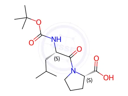 Chemical structure of Boc-Leu-Pro-OH