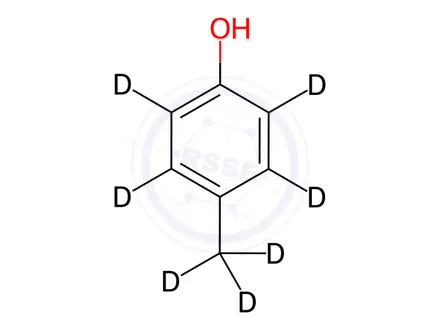 Chemical structure of 4-Methyl phenol-d7