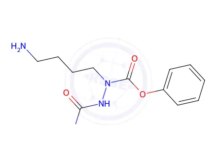 Chemical structure of N(alpha)-(N,N-dimethylcarbamoyl)alpha-azalysine phenyl ester