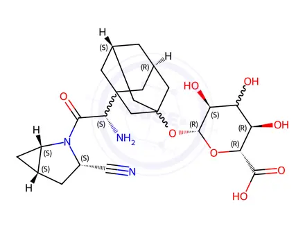 Chemical structure of Saxagliptin O-β-D-Glucuronide