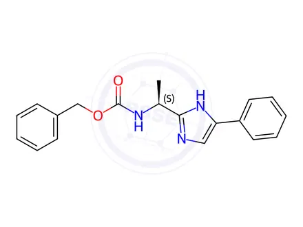Chemical structure of (S)-Benzyl (1-(4-Phenyl-1H-imidazol-2-yl)ethyl)carbamate