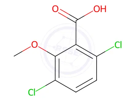 Chemical structure of Dicamba