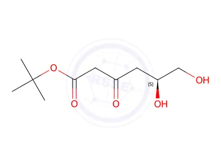 Chemical structure of tert-Butyl (S)-5,6-dihydroxy-3-oxohexanoate