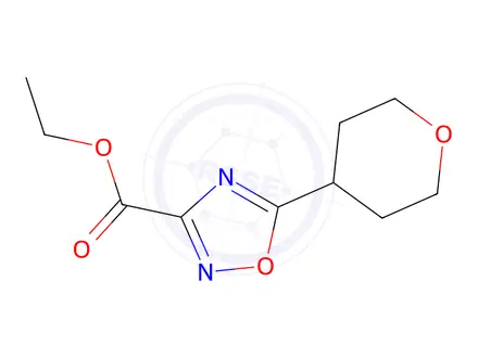 Chemical structure of Ethyl 5-(oxan-4-yl)-1,2,4-oxadiazole-3-carboxylate