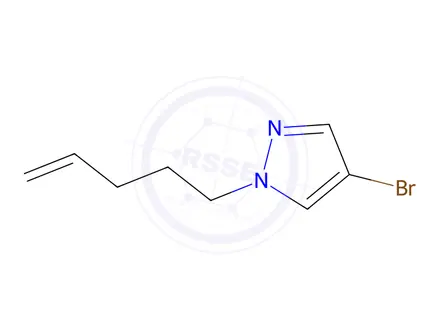 Chemical structure of 4-bromo-1-(pent-4-en-1-yl)-1h-pyrazole