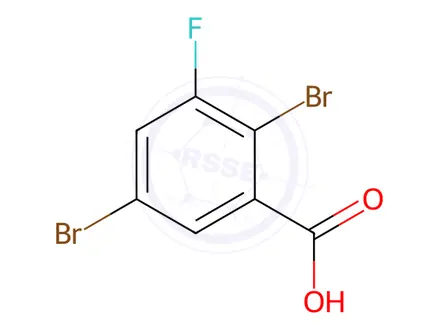 Chemical structure of 2,5-Dibromo-3-fluorobenzoic acid