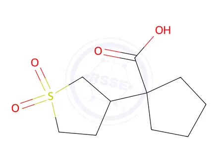 Chemical structure of 1-(1,1-Dioxidotetrahydrothiophen-3-yl)cyclopentane-1-carboxylic acid