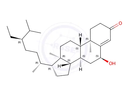 Chemical structure of 6α-Hydroxystigmast-4-en-3-one