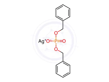 Chemical structure of Phosphoric Acid Dibenzyl Ester Silver Salt