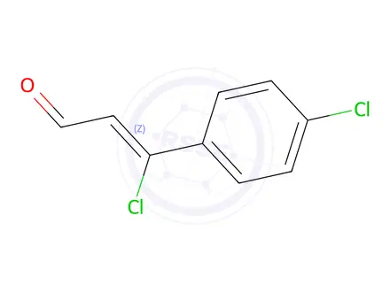 Chemical structure of (2Z)-3-Chloro-3-(4-chlorophenyl)prop-2-enal