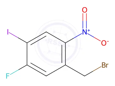 Chemical structure of 5-Fluoro-4-iodo-2-nitrobenzyl bromide