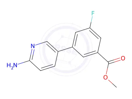 Chemical structure of Methyl 3-(6-aminopyridin-3-yl)-5-fluorobenzoate