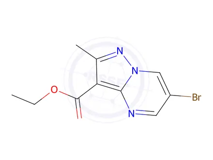 Chemical structure of Ethyl 6-bromo-2-methylpyrazolo[1,5-a]pyrimidine-3-carboxylate