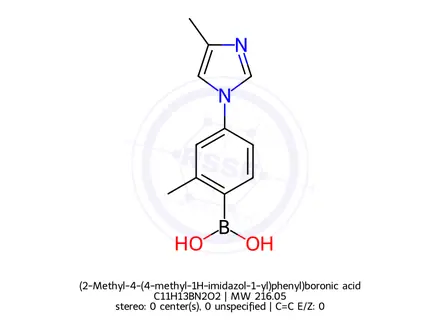 Chemical structure of (2-Methyl-4-(4-methyl-1H-imidazol-1-yl)phenyl)boronic acid