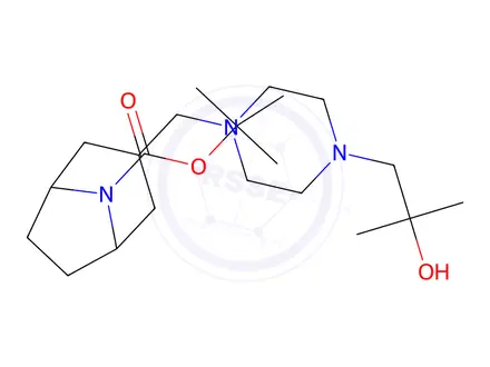 Chemical structure of tert-butyl 3-[[4-(2-hydroxy-2-methyl-propyl)piperazin-1-yl]methyl]-8-azabicyclo[3.2.1]octane-8-carboxylate