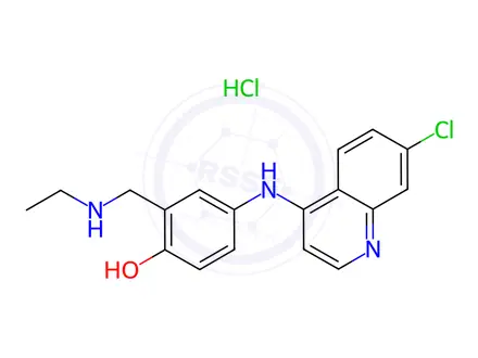 Chemical structure of N-Desethyl Amodiaquine Hydrochloride