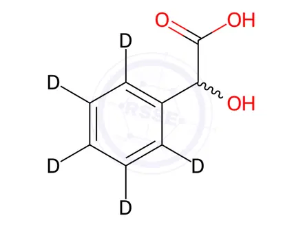 Chemical structure of (±)-Mandelic-2,3,4,5,6-d5 Acid