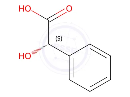 Chemical structure of (s)-(+)-mandelic acid