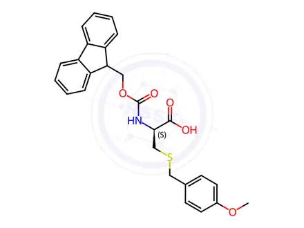 Chemical structure of FMOC-D-CYS(MOB)-OH