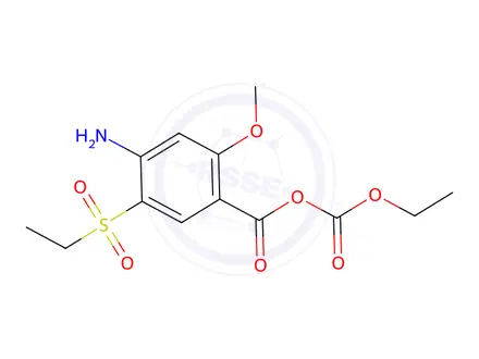 Chemical structure of 4-Amino-5-(ethylsulfonyl)-2-methoxybenzoic (ethyl carbonic) Anhydride