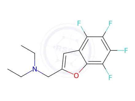 Chemical structure of N1-ethyl-N1-[(4,5,6,7-tetrafluorobenzo[b]furan-2-yl)methyl]ethan-1-amine