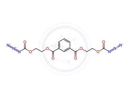 Chemical structure of bis[2-(azidoformyloxy)ethyl] isophthalate