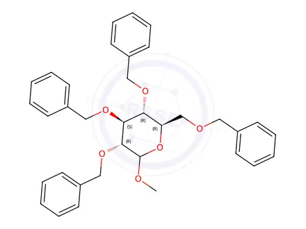 Chemical structure of Methyl 2,​3,​4,​6-​tetra-​O-​benzyl-​D-​glucopyranoside