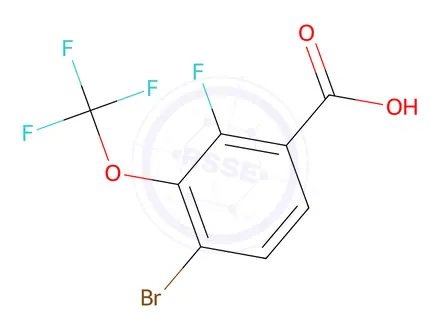 Chemical structure of 4-broMo-2-fluoro-3-(trifluoroMethoxy)benzoic acid