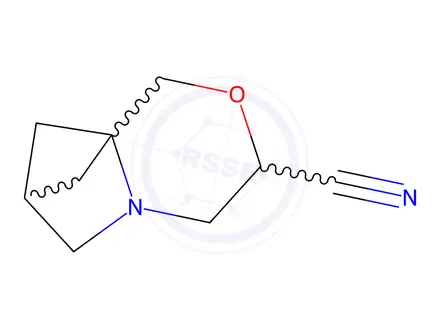 Chemical structure of 3-oxa-6-azatricyclo[6.1.1.01,6]decane-4-carbonitrile