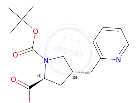 Chemical structure of (2S,4S)-1-(tert-Butoxycarbonyl)-4-(pyridin-2-ylmethyl)pyrrolidine-2-carboxylic acid