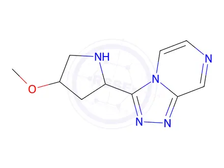 Chemical structure of trans-4-methoxy-2-{[1,2,4]triazolo[4,3-a]pyrazin-3-yl}pyrrolidine