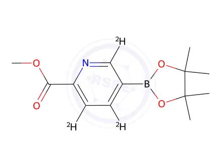 Chemical structure of 2-(Methylcarboxy)pyridine-5-boronic Acid Pinacol Ester-D3