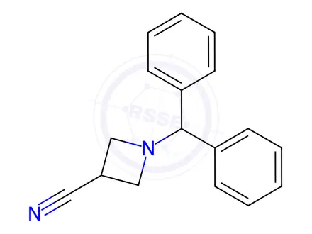 Chemical structure of 1-Benzhydrylazetidine-3-carbonitrile