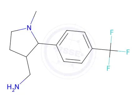 Chemical structure of (1-Methyl-2-(4-(trifluoromethyl)phenyl)pyrrolidin-3-yl)methanamine